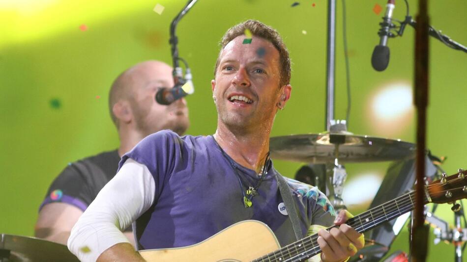 Chris Martin bei einem Coldplay-Konzert in Brasilien.