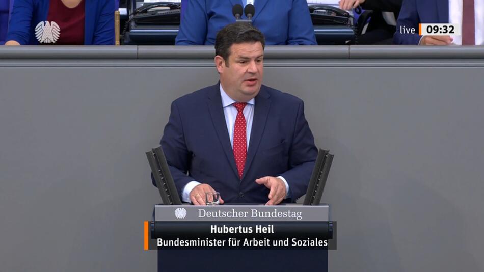 Deutscher Bundestag, Hubertus Heil, SPD, Bundesarbeitsminister, Rede, 2022