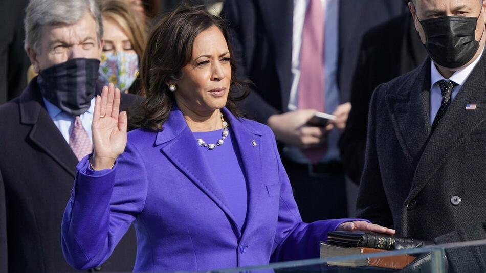 Kamala Harris im Jahr 2021 bei der Amtseinführung von Joe Biden als US-Präsidenten.