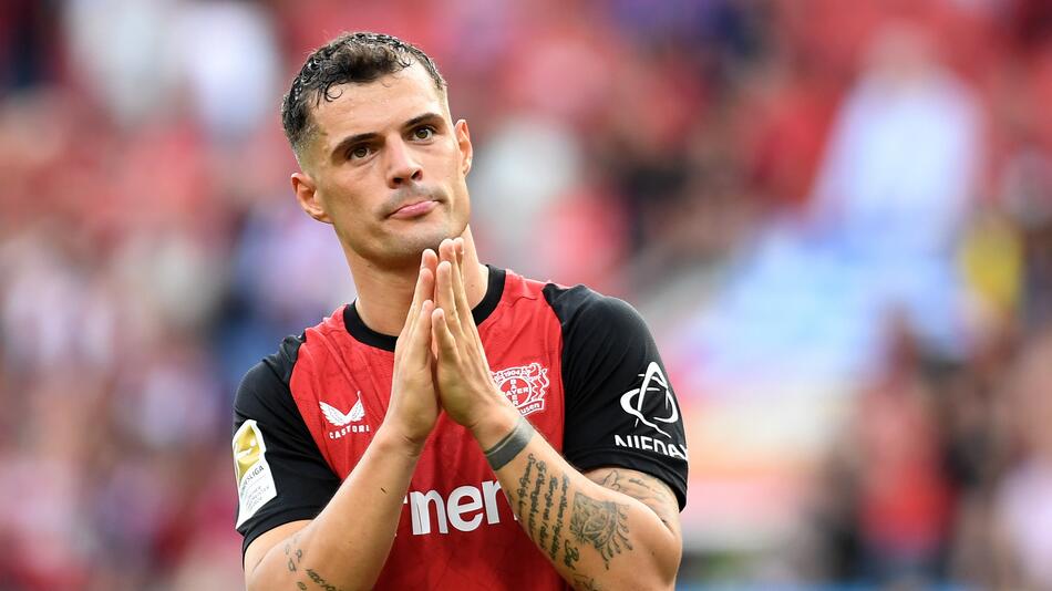 Leverkusens Granit Xhaka während des Heimspiels gegen den VfL Wolfsburg