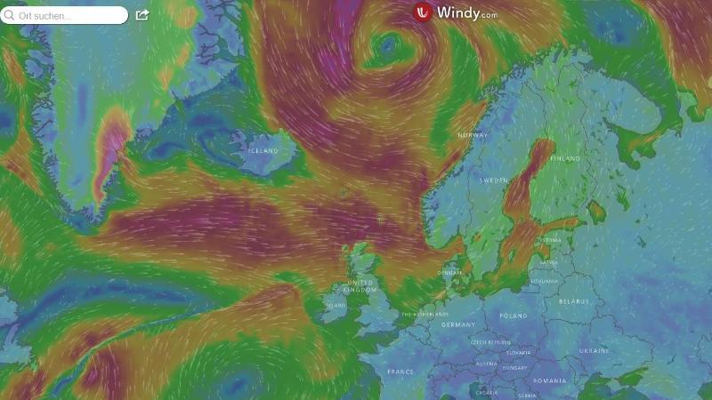 Wetter auf windy.com