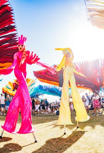 Personen auf dem Coachelle Festival 2024