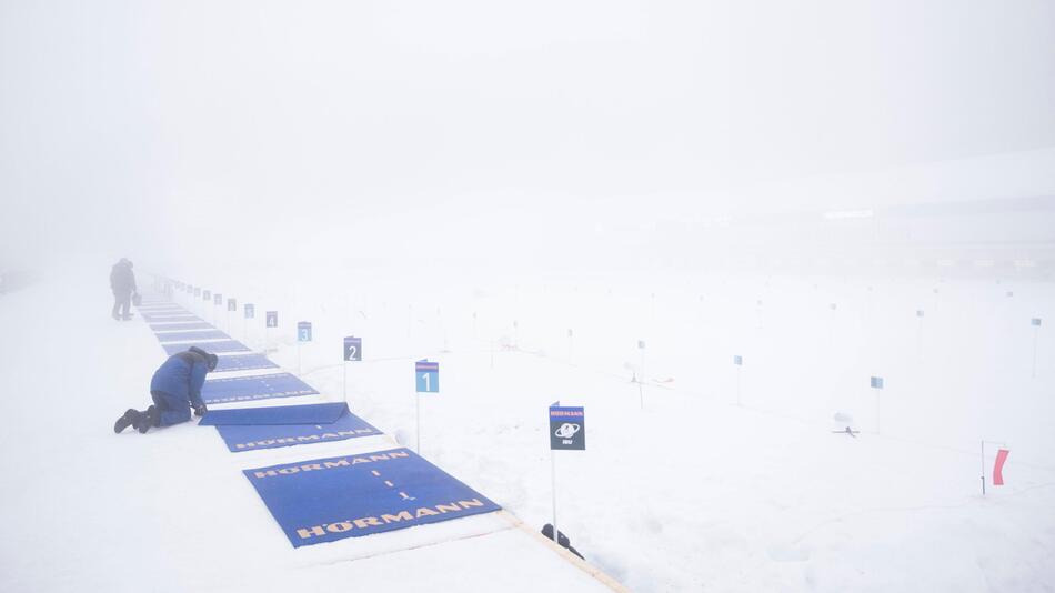 Kaum Sicht: So sah es kurz vor dem geplanten Start des Frauen-Einzel am Holmenkollen aus.