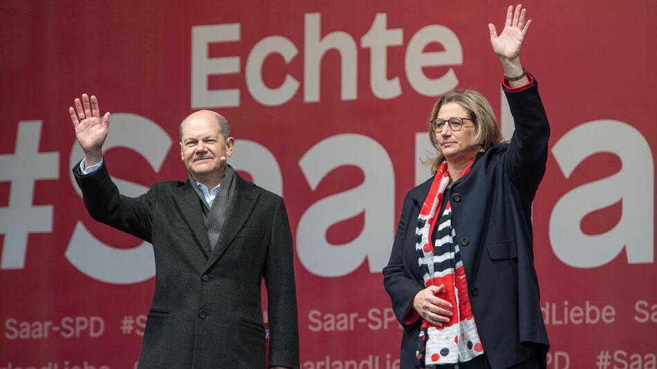 Bundeskanzler Olaf Scholz (SPD), Anke Rehlinger, SPD, Saarland