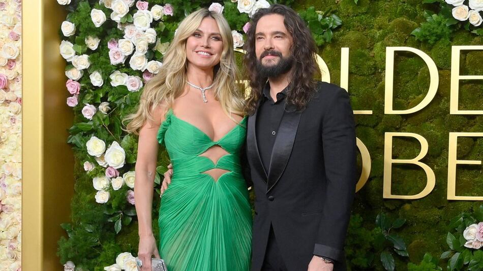 Heidi Klum und Tom Kaulitz zeigten sich am 5. Januar 2025 Arm in Arm bei den Golden Globes.