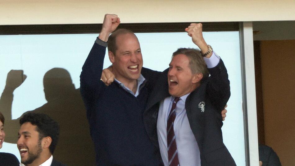 Prinz William jubelt privat am liebsten für Aston Villa im Stadion.