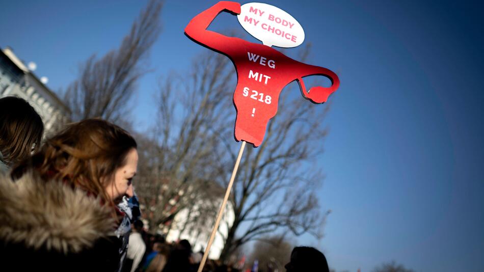 Demonstration in Berlin für eine Legalisierung von Abtreibungen