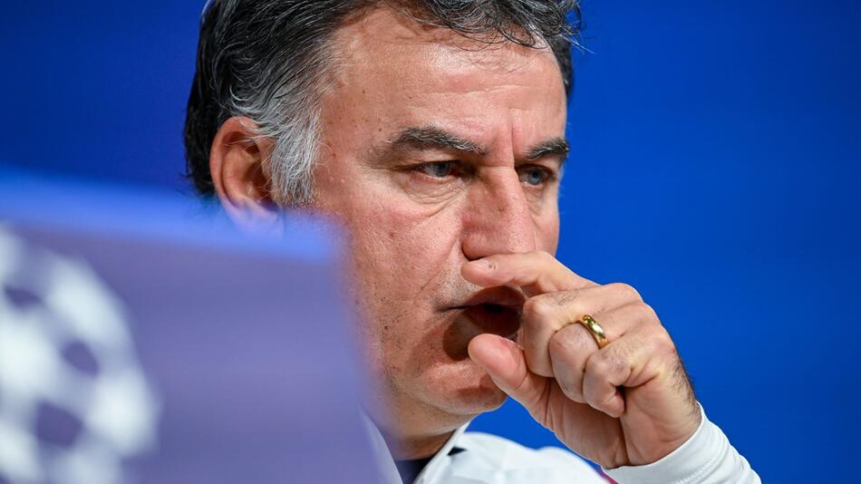 PSG-Trainer Christophe Galtier am 7. März 2023 während einer Pressekonferenz in der Allianz Arena
