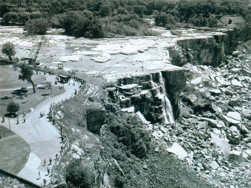 Niagarafälle ohne Wasser