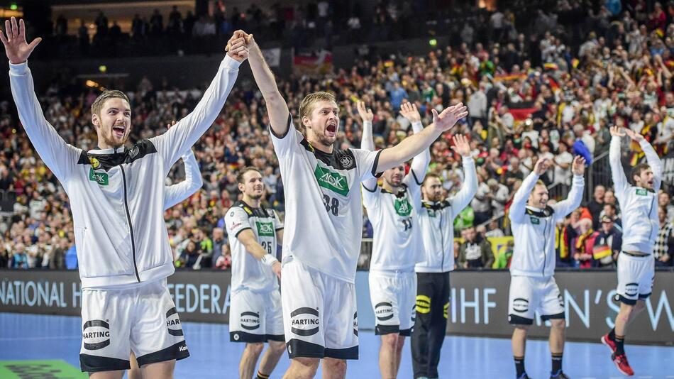 Handball-WM, Köln, Deutschland, Spanien, DHB, Sieg, Jubel, Fans, Hendrik Pekeler, Fabian Böhm