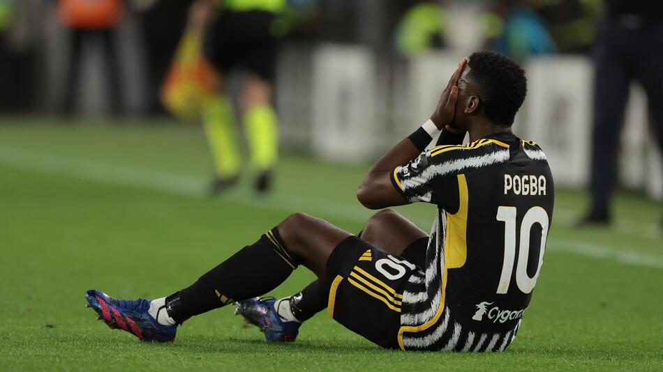 Paul Pogba von Juventus Turin muss am 14. Mai 2023 gegen Cremonese verletzt ausscheiden