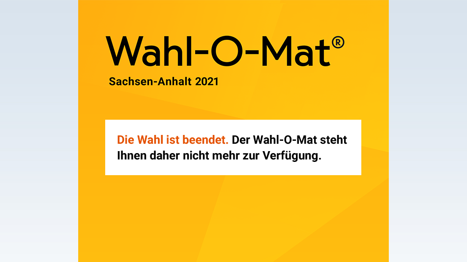 Wahl-O-Mat Sachsen-Anhalt.