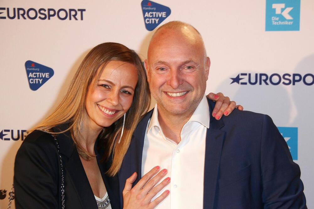 Lisa Heckl und Ehemann Frank Buschmann am 25. März 2019 bei einer Preisverleihung in Hamburg