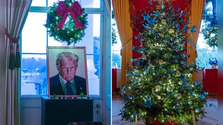 Lego-Trump und blaue Schmetterlinge: Die Weihnachtsdeko im Weißen Haus