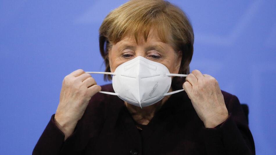 Kanzlerin Angela Merkel nach Videokonferenz