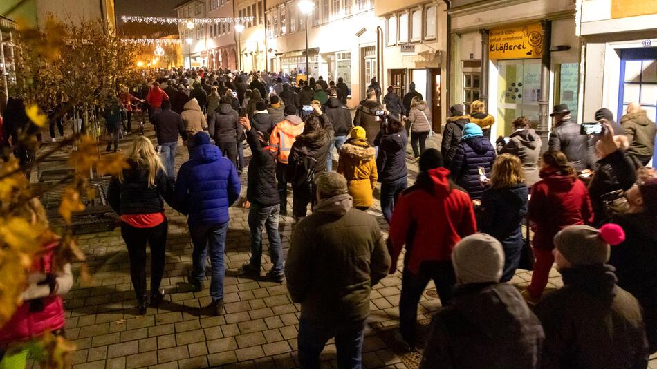 Proteste gegen Corona-Regeln in Hildburghausen