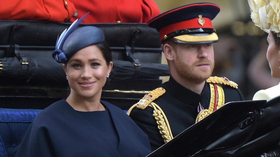 Herzogin Meghan und Prinz Harry beim "Trooping the Colour" im Jahr 2019.