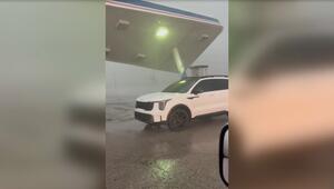 Knapp daneben: Sturm reißt Tankstellendach in Ohio um