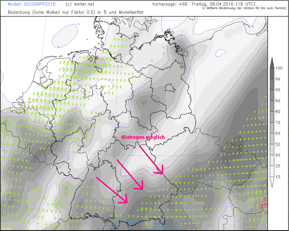 Wetter, Blutregen, Sahara