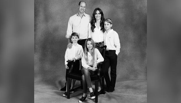 Prinz William, Prinzessin Kate, Prinz George, Prinzessin Charlotte und Prinz Louis - auf einem ...