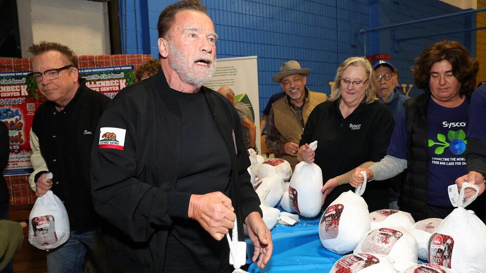 Arnold Schwarzenegger im Hollenbeck Youth Center in Los Angeles.