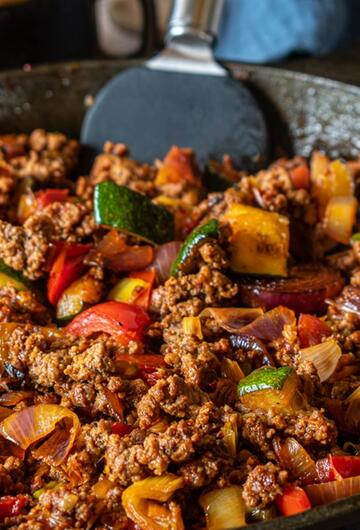 Zucchini-Hackfleisch-Pfanne