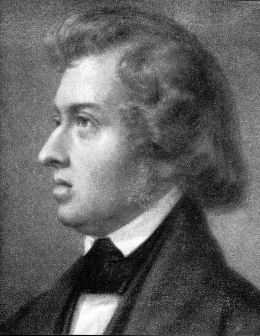 Zeitgenössische Darstellung des Musikers Frédéric Chopin