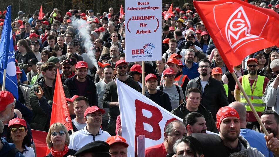 Kundgebung bei Bosch in Gerlingen