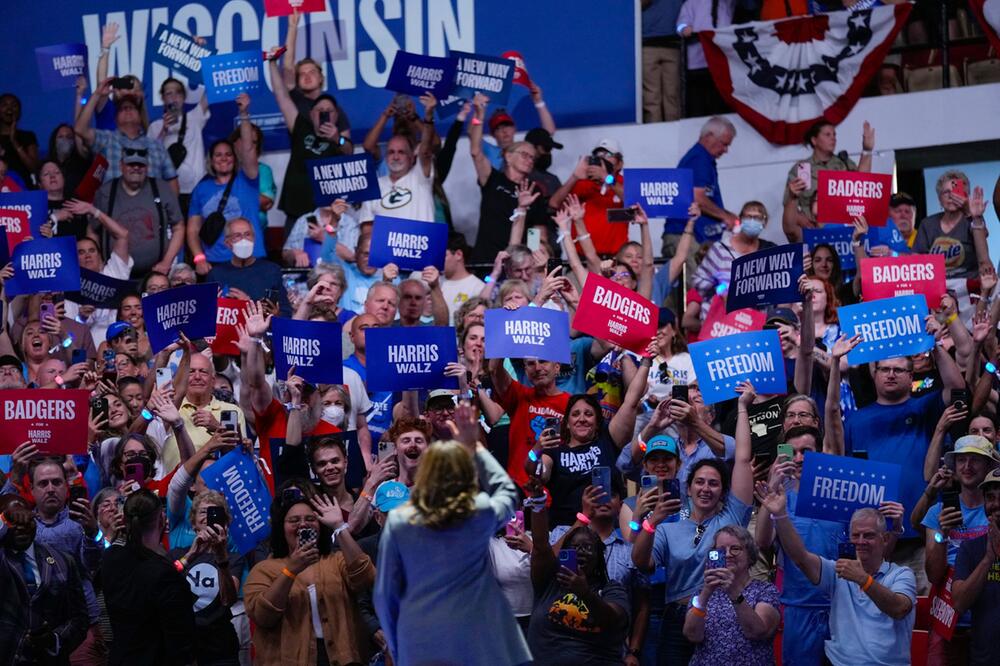 Wahlkampf in den USA - Harris in Madison, Wisconsin