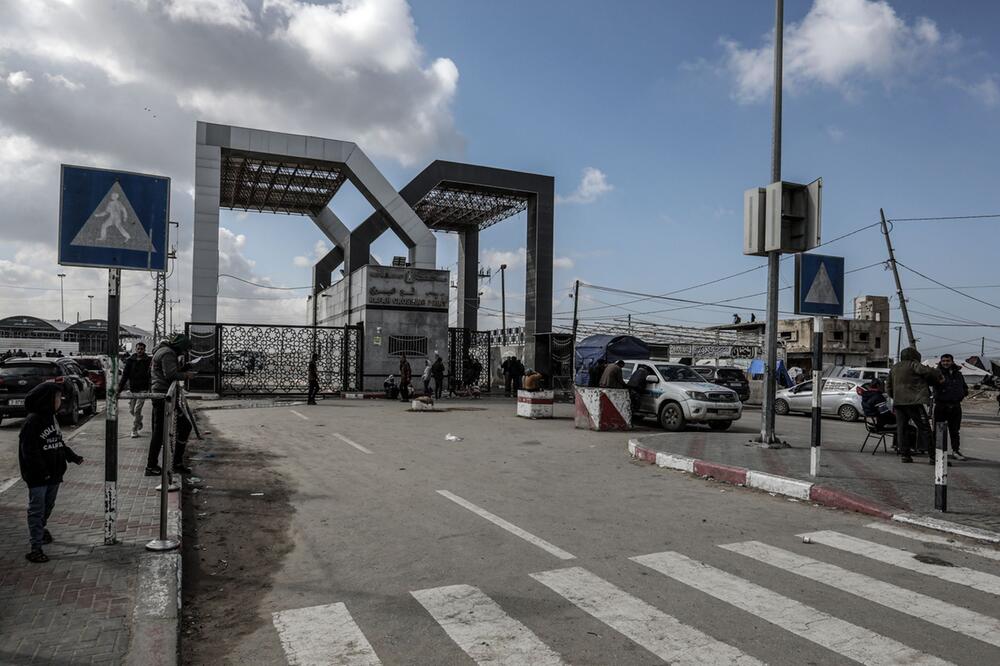Gesamtansicht des Grenzübergangs Rafah von der Seite des Gazastreifens aus.