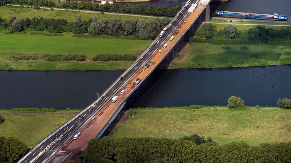 Großbaustelle A59 bei Duisburg