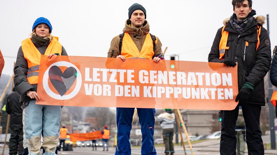 Protestaktion von Klimaaktivisten in Österreich