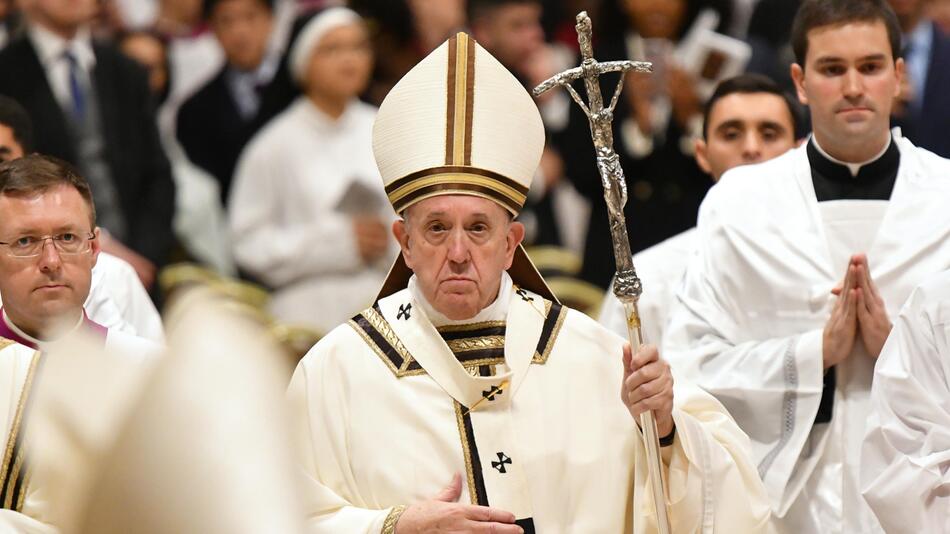 Weihnachtsfeier mit Papst Franziskus