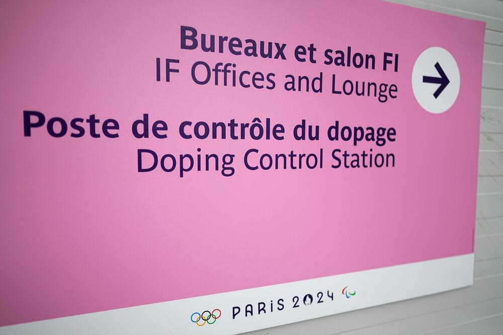 Doping-Kontrollstation bei den Olympischen Spielen in Paris