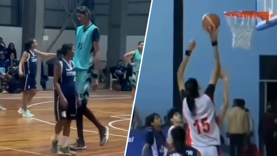 Poonam Chaturvedi: Indische Basketball-Gigantin lässt ihren Gegnerinnen keine Chance