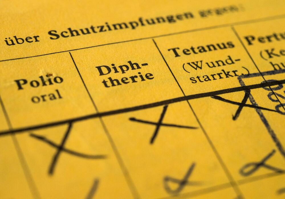 Nachweis einer Diphtherie-Schutzimpfung in einem Impfpass