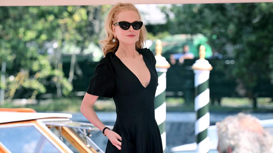 Nicole Kidman bei der Ankunft am Lido in Venedig.