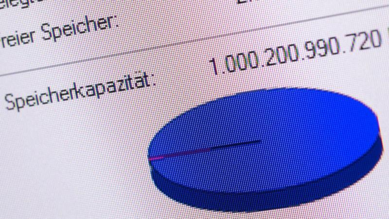 Kuchendiagramm der Festplatte