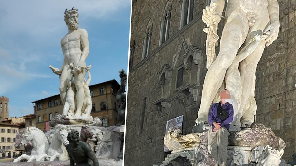 Erneuter Fall von Vandalismus in Italien: Deutscher Tourist beschädigt Neptunbrunnen in Florenz