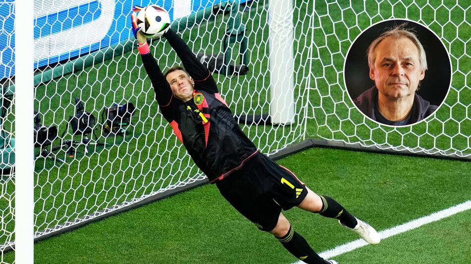 Manuel Neuer pariert einen Freistoß der Ungarn