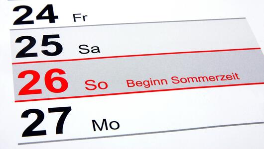 Zeitumstellung, Sommerzeit, März