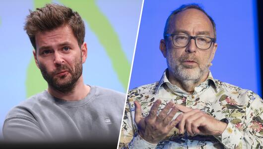 Tilo Jung bei der Digitalmesse Re:publica und Jimmy Wales bei einer Veranstaltung in London