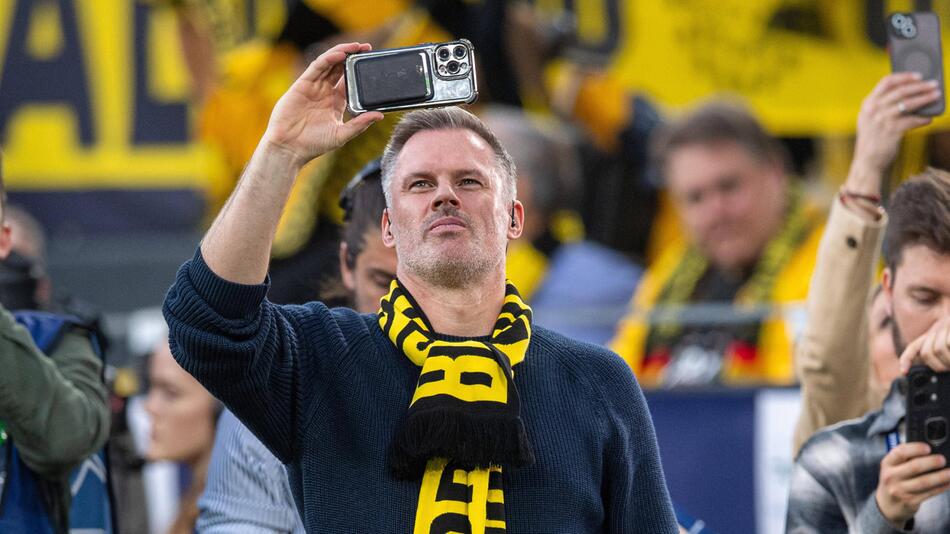 CBS-Experte Jamie Carragher genießt seinen Aufenthalt im Stadion Borussia Dortmunds