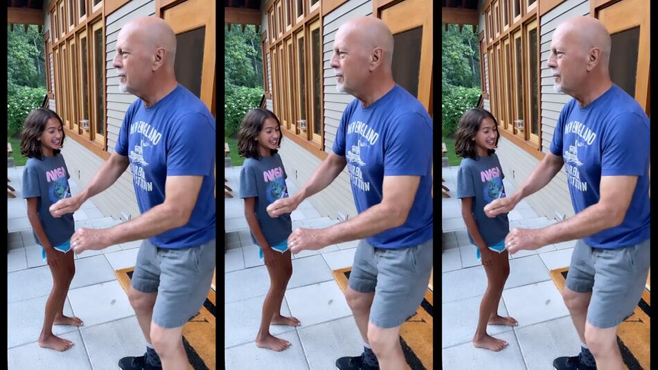 Fans sind begeistert: Bruce Willis stellt seine Tanzkünste mit Tochter Mabel unter Beweis