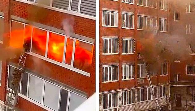 Feuerwehrmann klettert in brennende Wohnung – dann kommt es zur Explosion