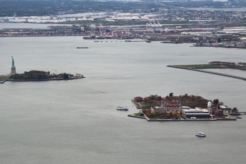 Ellis Island aus der Luft