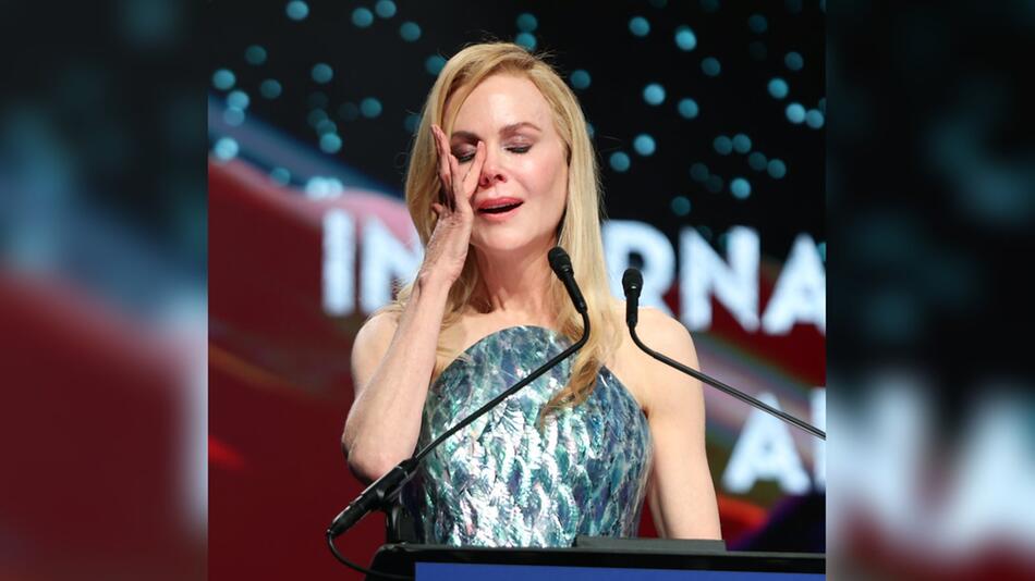 Nicole Kidman zeigte sich emotional auf der Bühne.