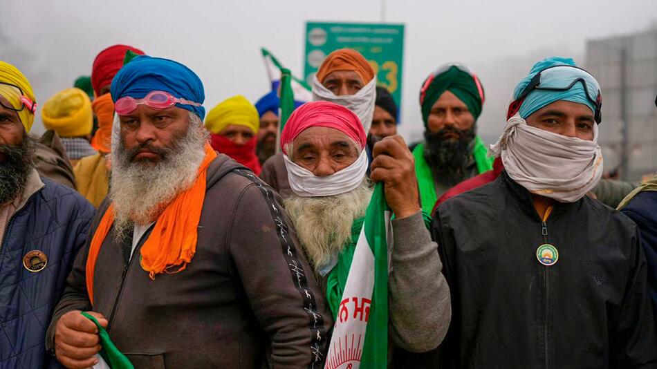 Bauern protestieren in Indien