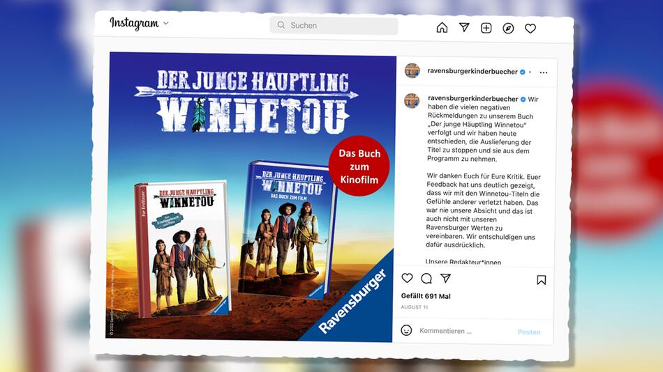 Der junge Häuptling Winnetou: Ravensburger Verlag zieht nach Kritik zwei Kinderbücher zurück