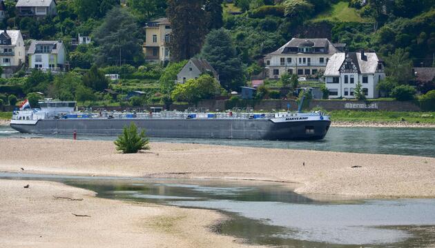 Niedrigwasser am Rhein - Oberwesel
